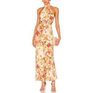 Floral Halter Maxi Dress
